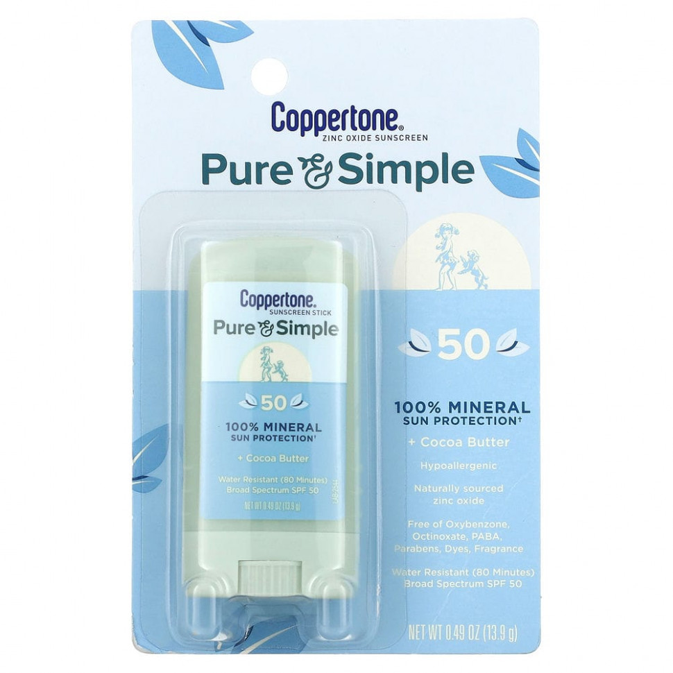   Coppertone, Pure & Simple,  , SPF 50, -, 13,9  (0,49 )   -     , -  