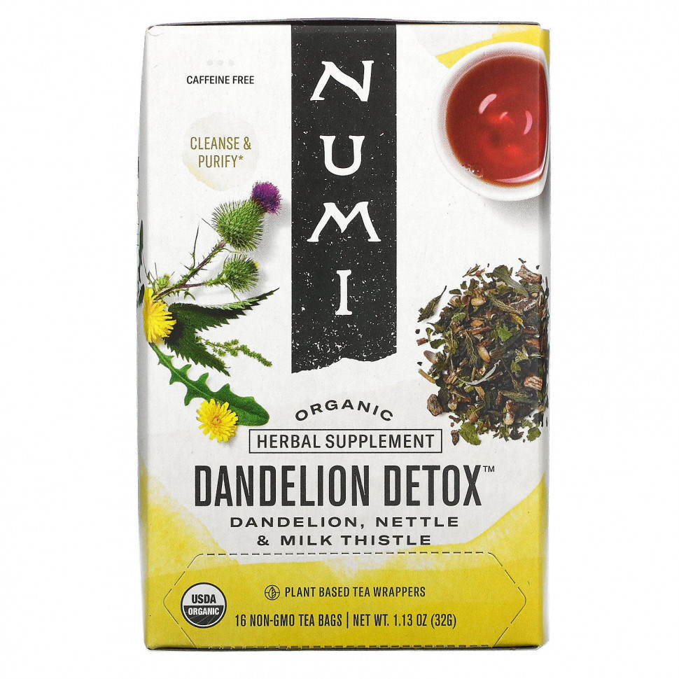  Numi Tea, Organic, Dandelion Detox,  , 16    , 32  (1,13 )  IHerb ()