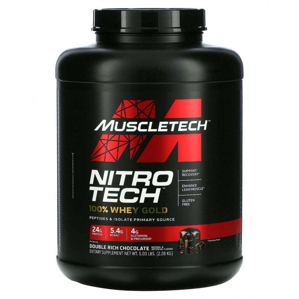   Muscletech, Nitro Tech, 100% Whey Gold,    ,  , 2,51  (5,54 )   -     , -  