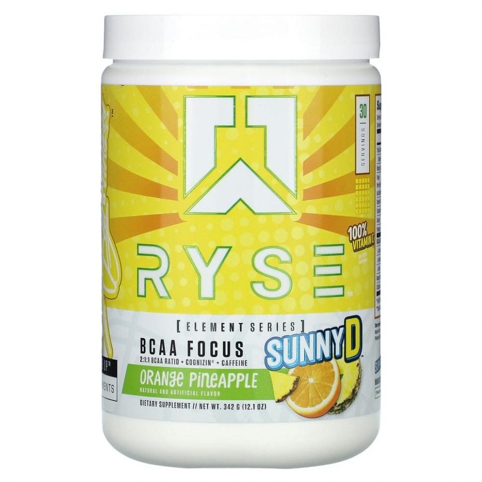   Ryse Supps, Element Series, BCAA Focus, Sunny D,  , 342  (12,1 )   -     , -  