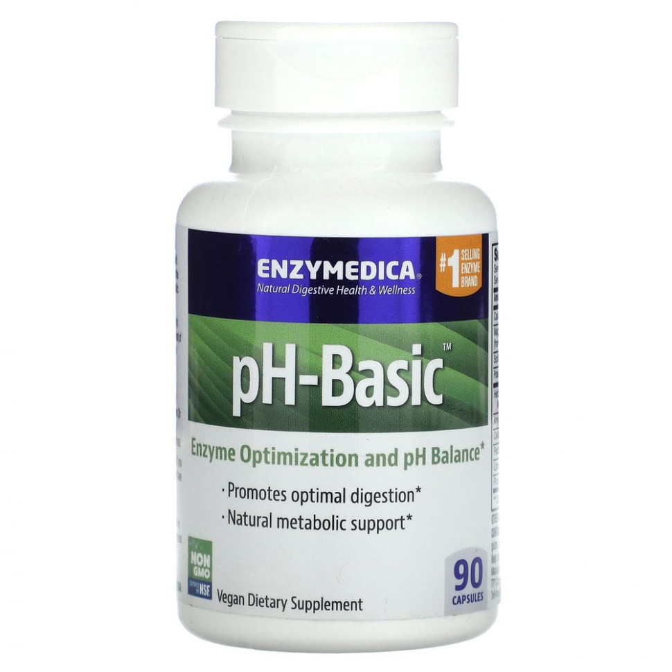   Enzymedica, pH-Basic`` 90    -     , -  