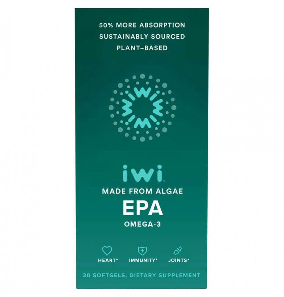   iWi, Omega-3 EPA, Algae-Based, 30 Softgels   -     , -,   