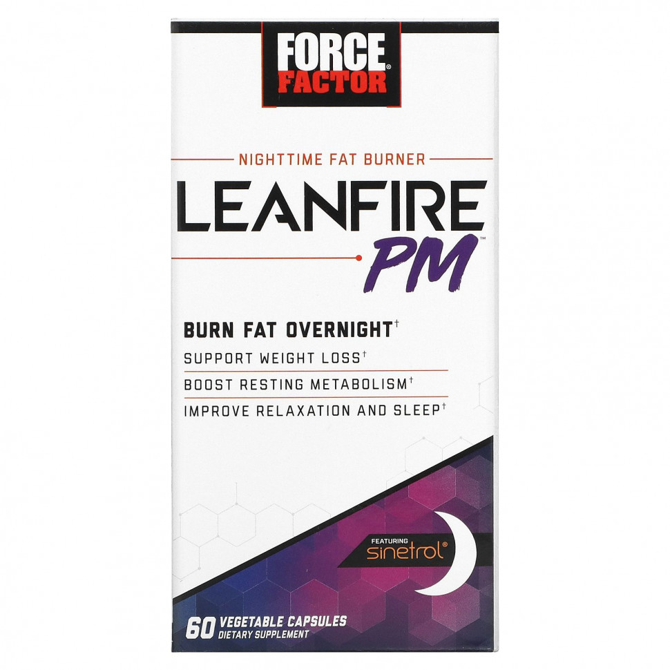   Force Factor, Nighttime Fat Burner, Leanfire PM, 60     -     , -,   