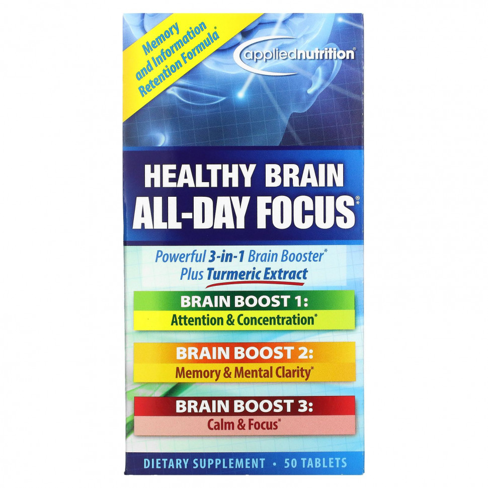   appliednutrition, Healthy Brain All-Day Focus, 50    -     , -,   