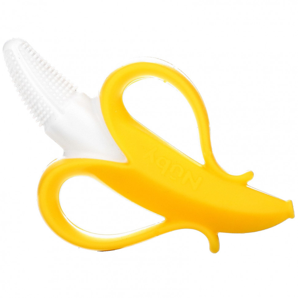   Nuby, Nananubs Banana Massaging Toothbrush, 3+M, 1 Brush   -     , -  