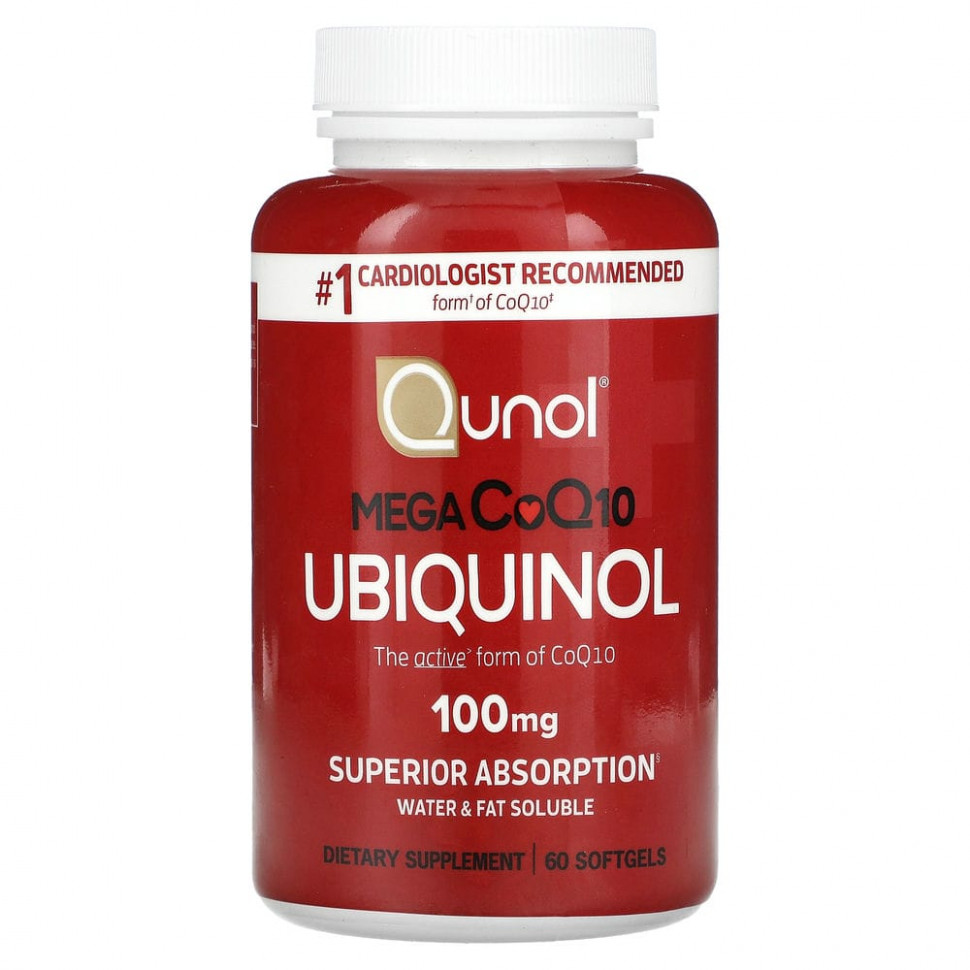  Qunol, Ubiquinol, Mega CoQ10, 100 , 60     IHerb ()