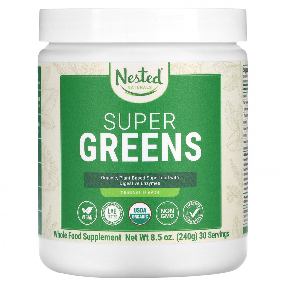   Nested Naturals, Super Greens,  , 240  (8,5 )   -     , -  