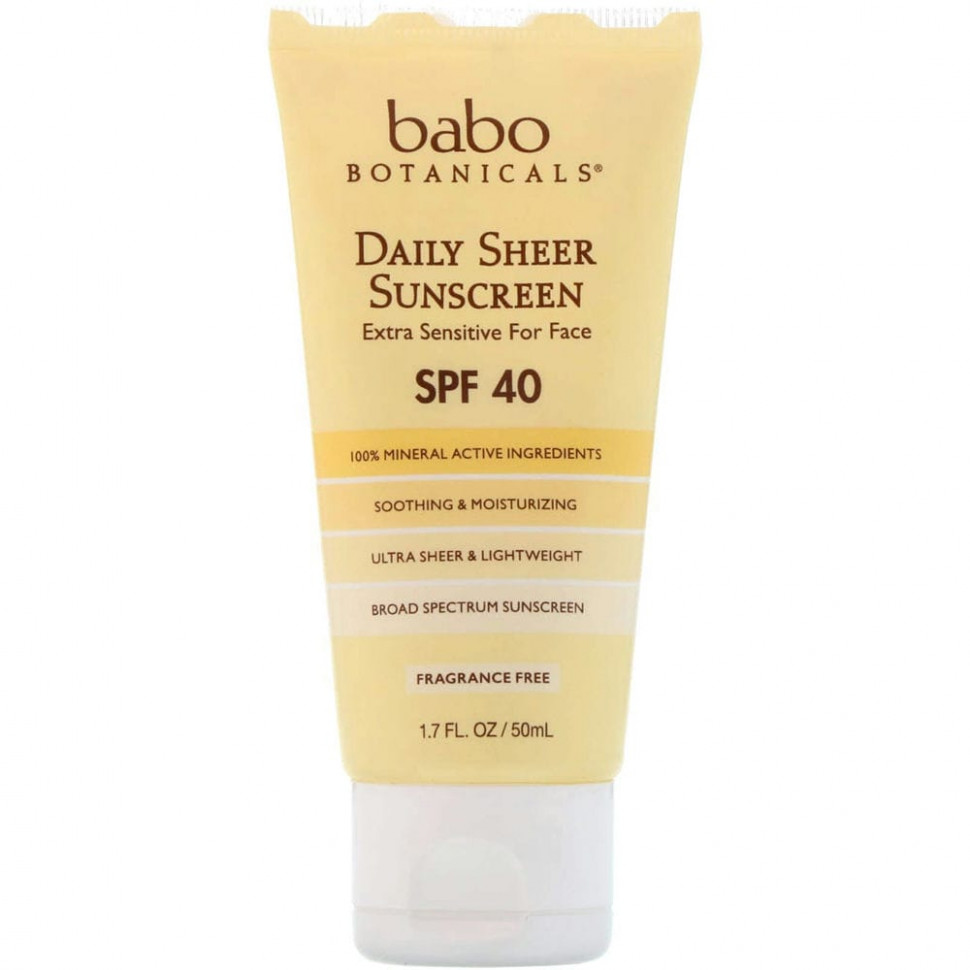   Babo Botanicals,       , SPF 40, 1.7+, 50  (1,7 . )   -     , -  