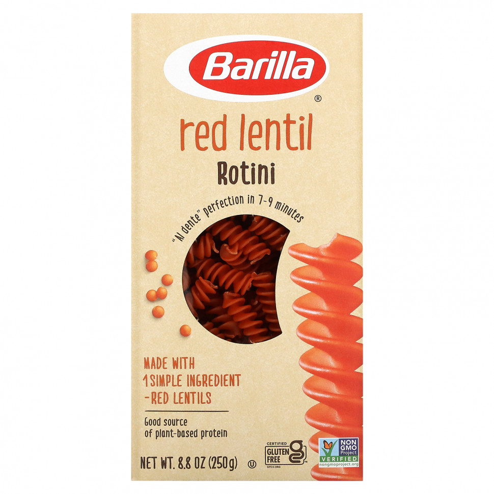   Barilla, Red Lentil Rotini, 8.8 oz (250 g)   -     , -  