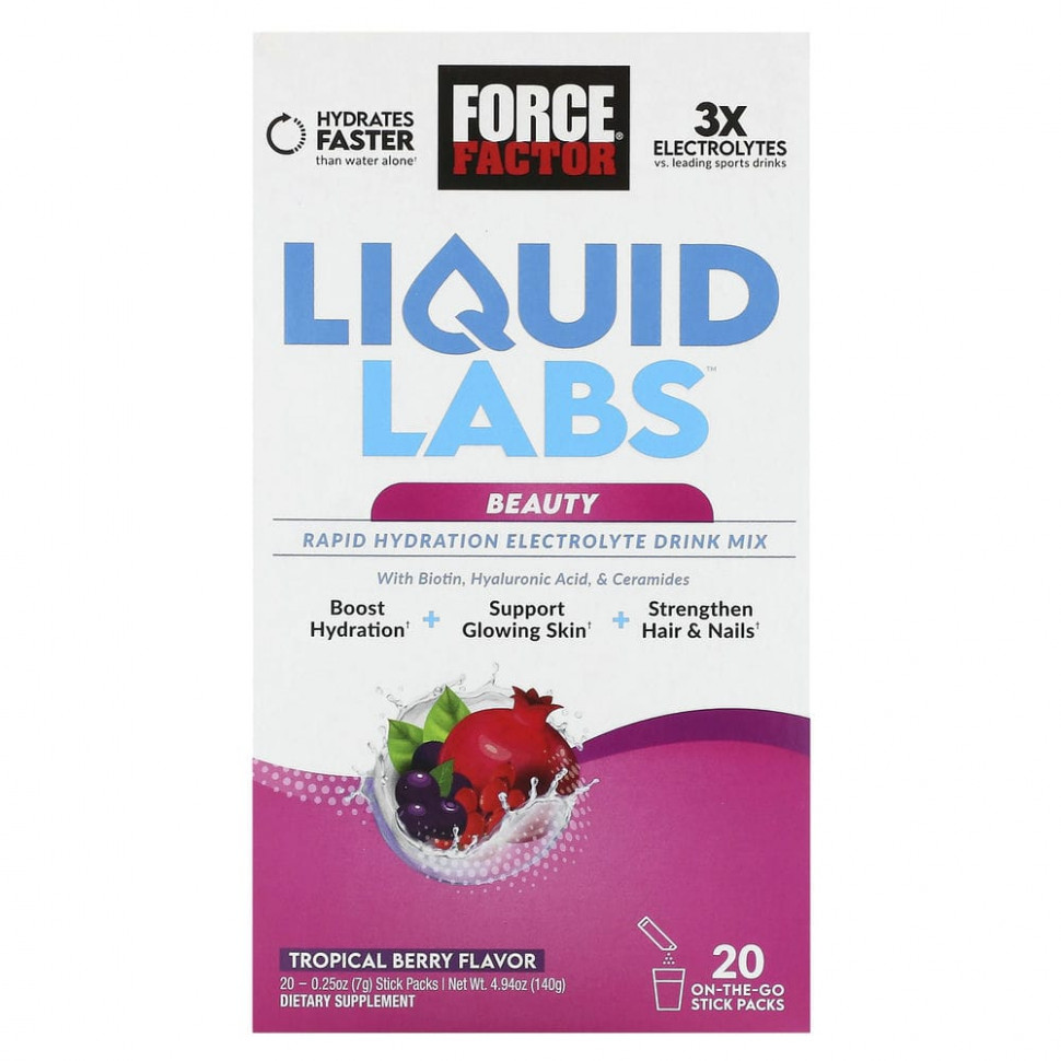   Force Factor, Liquid Labs Beauty,      ,  , 20   7  (0,25 )   -     , -,   