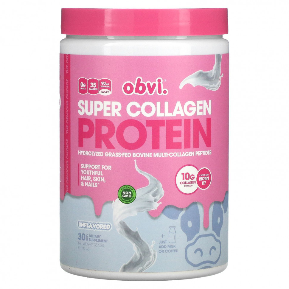   Obvi, Super Collagen Protein,  , 337,5  (11,90 )   -     , -  