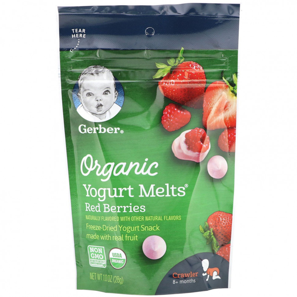   Gerber, Organic, Yogurt Melts,    8 ,   , 28  (1,0 )   -     , -  