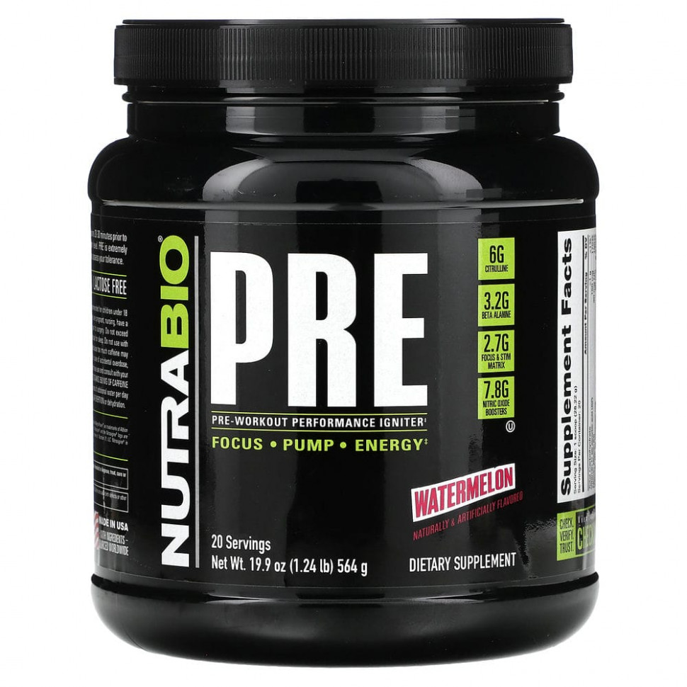   Nutrabio Labs, Pre-Workout Performance Igniter, , 564  (1,24 )   -     , -  