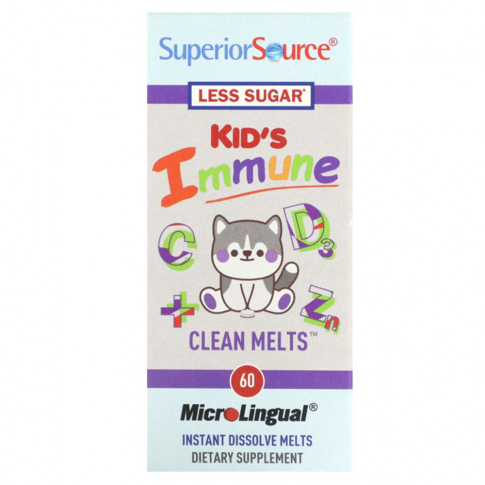   Superior Source, Kid's Immune, Clean Melts, 90 Instant Dissolve Melts   -     , -  