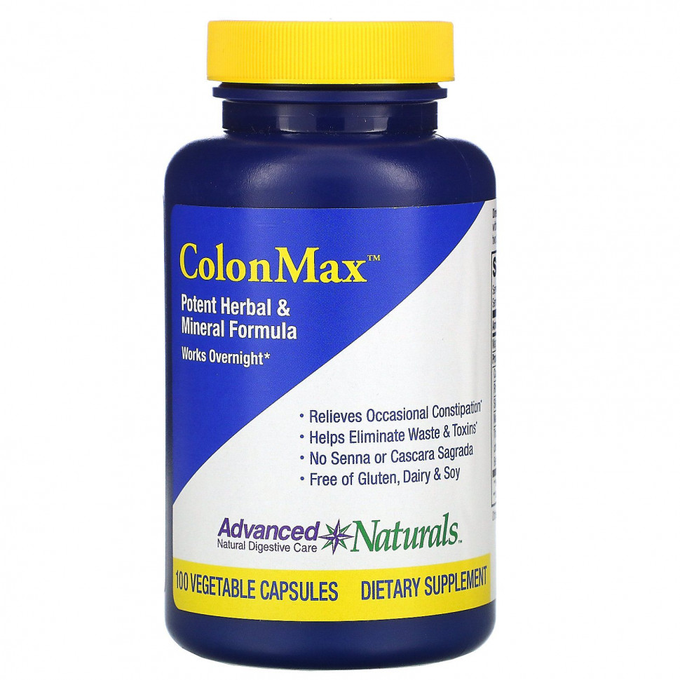  Advanced Naturals, Colon Max, Potent Herbal & Mineral Formula, 100 Vegetable Capsules  IHerb ()