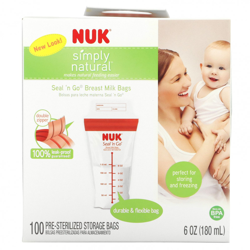   NUK, Seal 'n Go,    , 100    , 180  ( 6 )   -     , -  