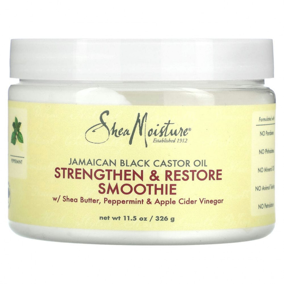   SheaMoisture, Strengthen & Restore Smoothie, Jamaican Black Castor Oil, 12 oz (340 g)   -     , -  