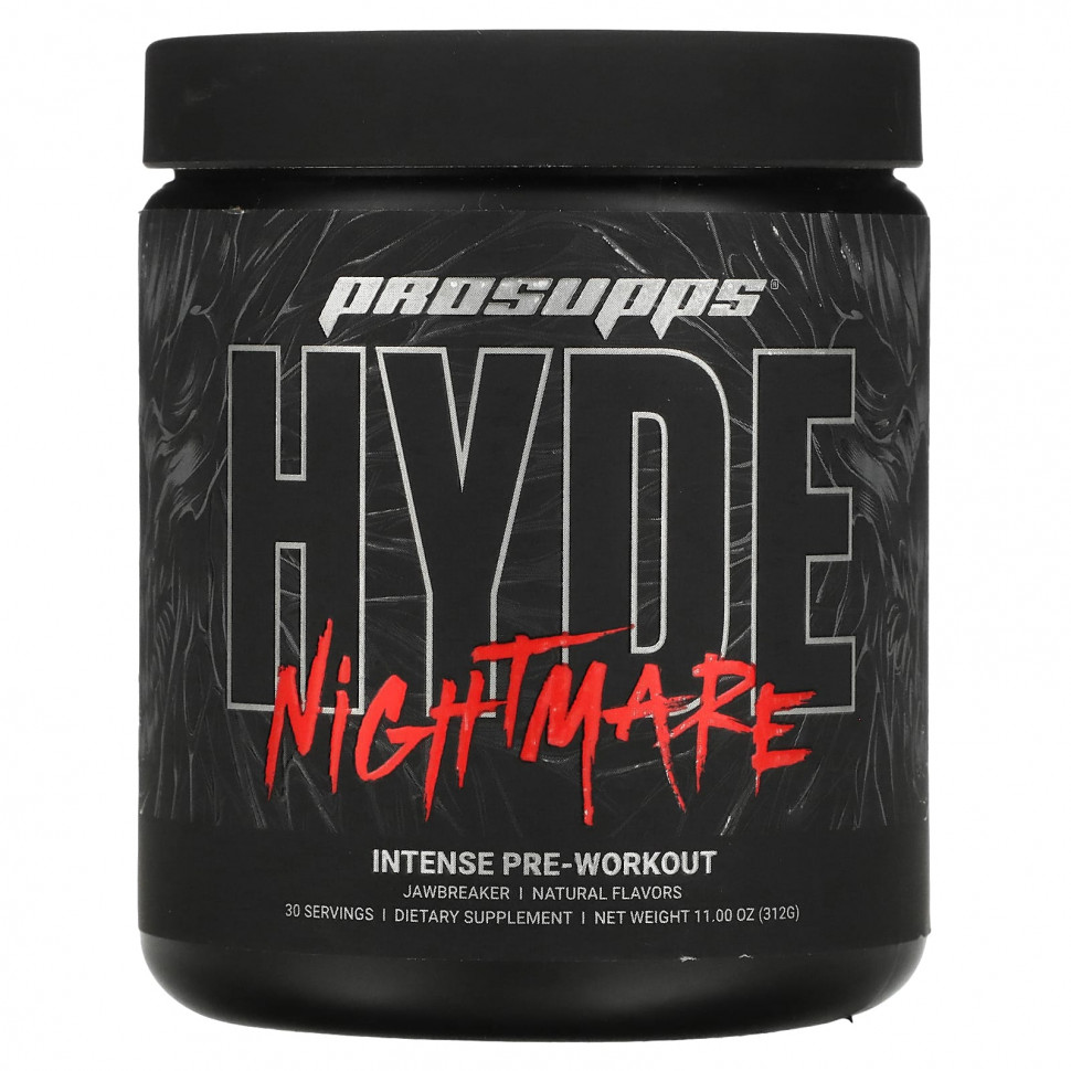   ProSupps, Hyde Nightmare, Intense Pre-Workout, Jawbreaker, 11 oz (312 g)   -     , -  