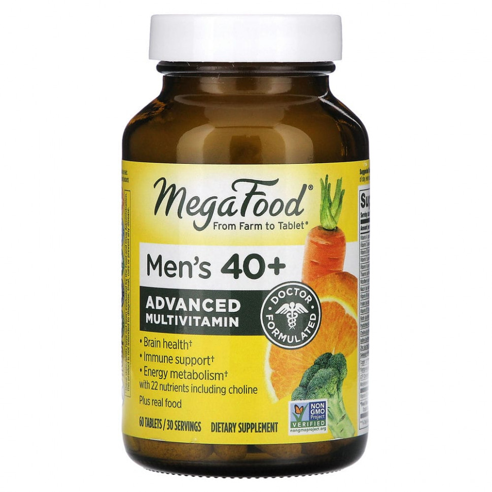   MegaFood, Multi for Men 40+,        40 , 60    -     , -  