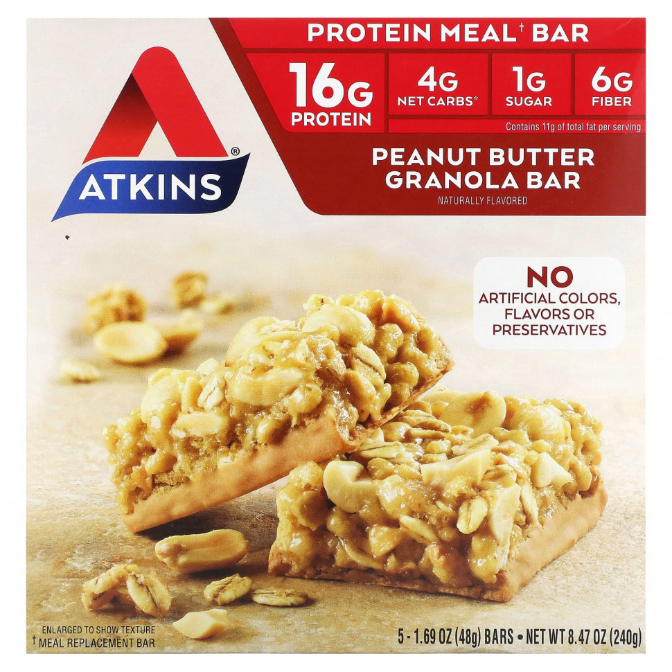   Atkins, Protein Meal Bar, -   , 5 , 50  (1,76 )   -     , -  