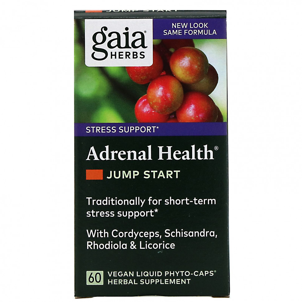  Gaia Herbs, Adrenal Health, Jump Start, 60       -     , -,   