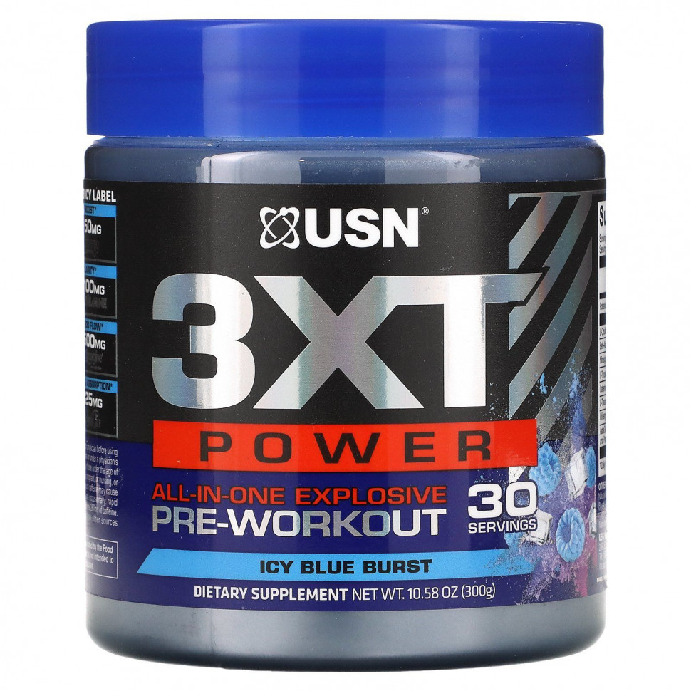   USN North America, Inc., All-in-One Explosive Pre-Workout, Icy Blue Burst, 300  (10,58 )   -     , -  