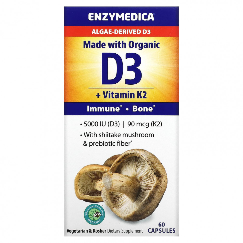  Enzymedica,  D3 +  K2`` 60   IHerb ()