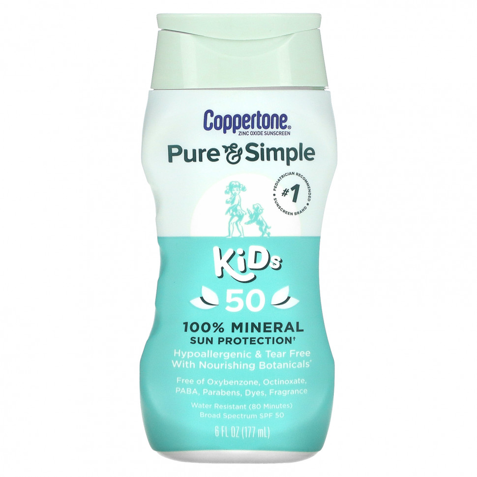   Coppertone, Pure & Simple,  , 100%    , SPF 50, 177  (6 . )   -     , -  