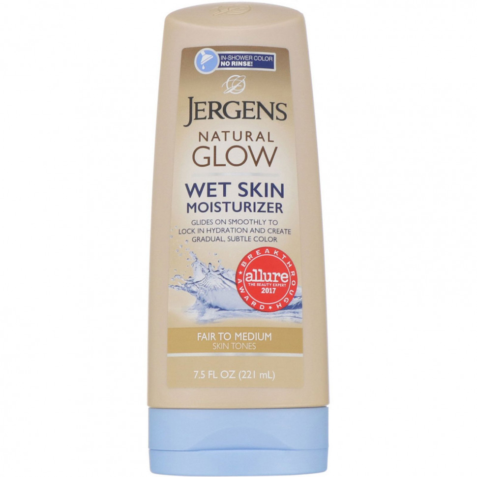   Jergens,   Natural Glow     , Wet Skin Moisturizer,  Fair to Medium (221 )   -     , -  