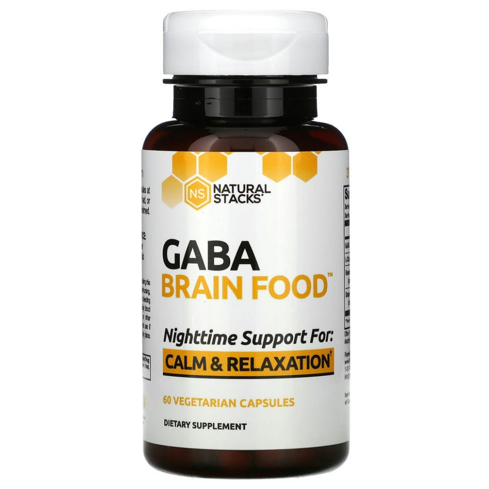  Natural Stacks, Brain Food, GABA,   , 60    IHerb ()