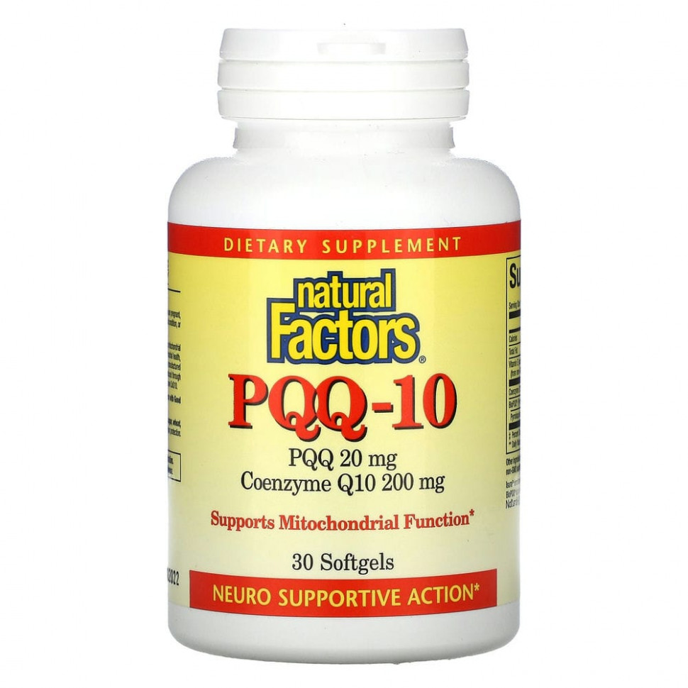  Natural Factors, PQQ-10, PQQ 20 ,  Q10 200 , 30   IHerb ()