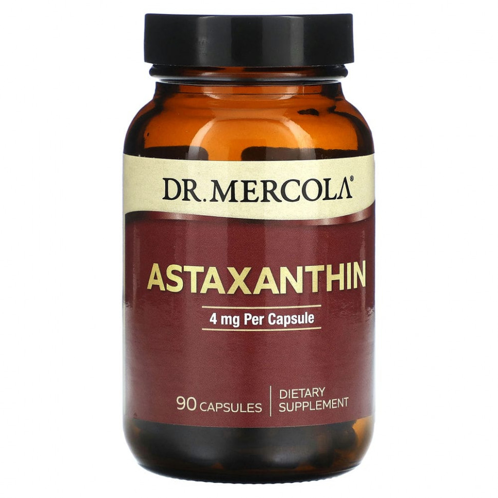   Dr. Mercola, Astaxanthin, 4 mg, 90 Capsules   -     , -,   