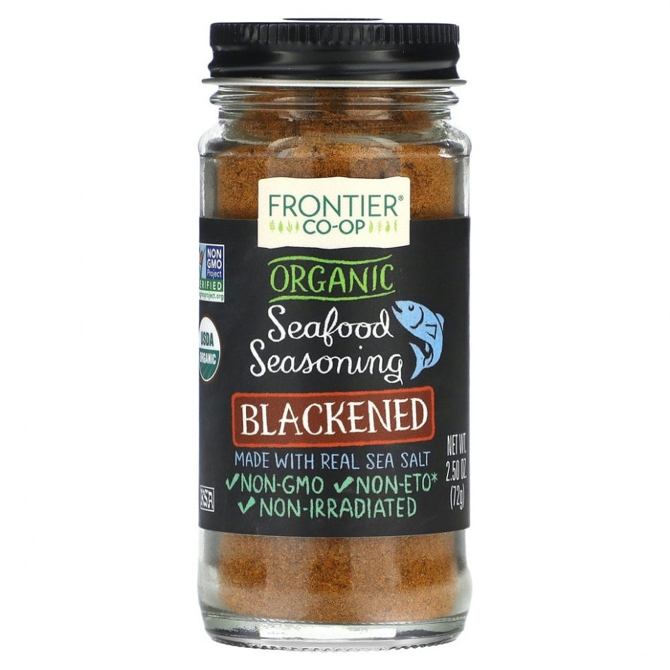   Frontier Co-op, Organic Seafood Seasoning, Blackened, 2.5 oz (72 g)   -     , -  