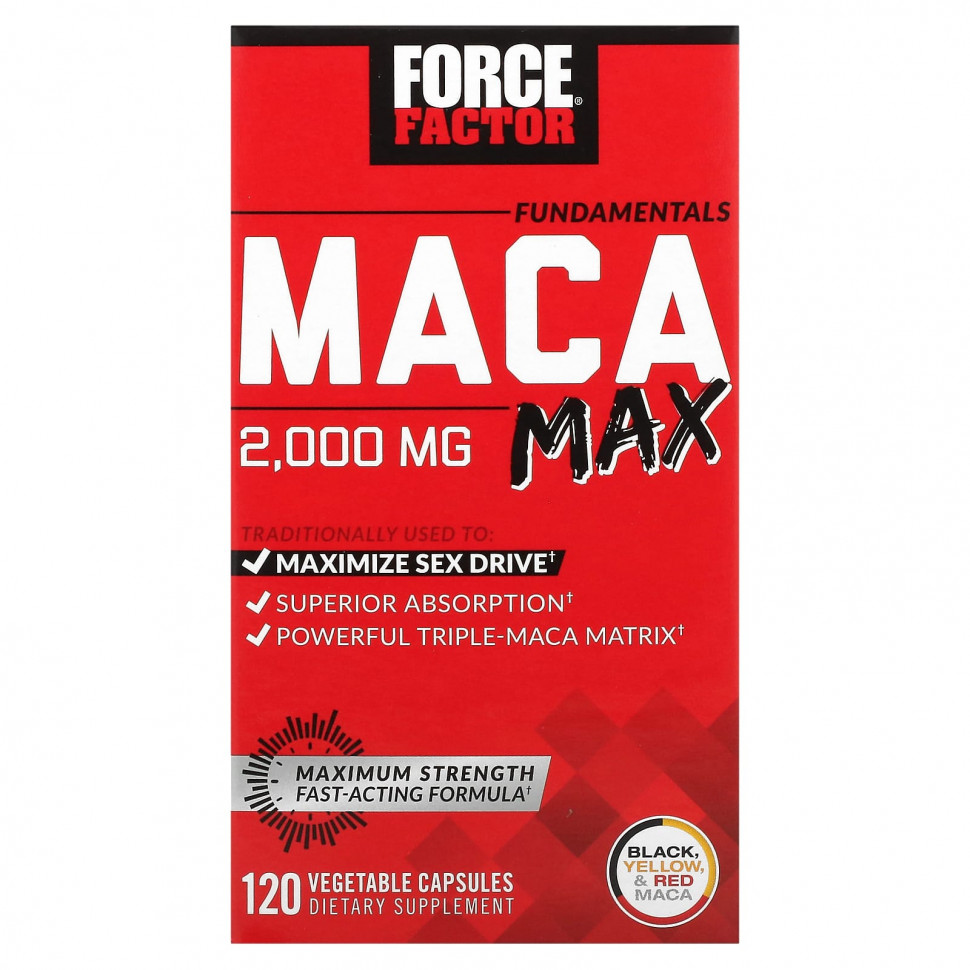   Force Factor, Fundamentals, Maca Max, 500 , 120     -     , -  