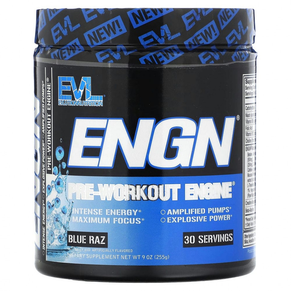   EVLution Nutrition, ENGN Pre-workout Engine,   , 9  (255 )   -     , -  