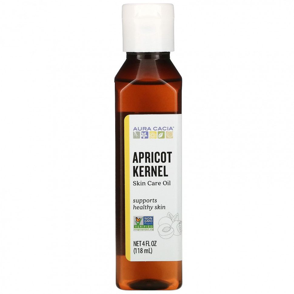   Aura Cacia, Skin Care Oil, Rejuvenating Apricot Kernel, 4 fl oz (118 ml)   -     , -  