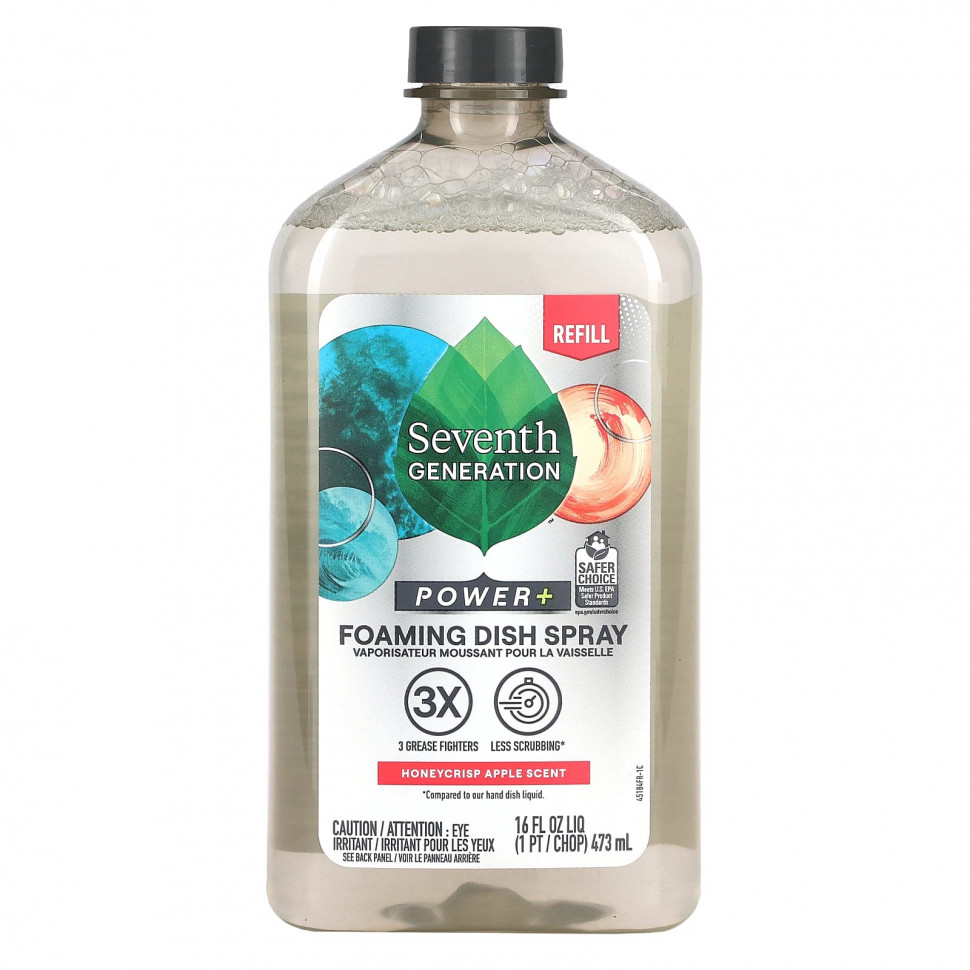   Seventh Generation, Power + Foaming Dish Spray, Refill,  , 473  (16 . )   -     , -  