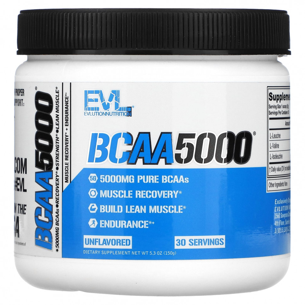   EVLution Nutrition, BCAA5000,  , 5000 , 150  (5,3 )   -     , -  