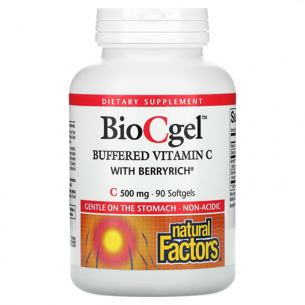   Natural Factors, BioCgel,   C  BerryRich, 500 , 90     -     , -,   