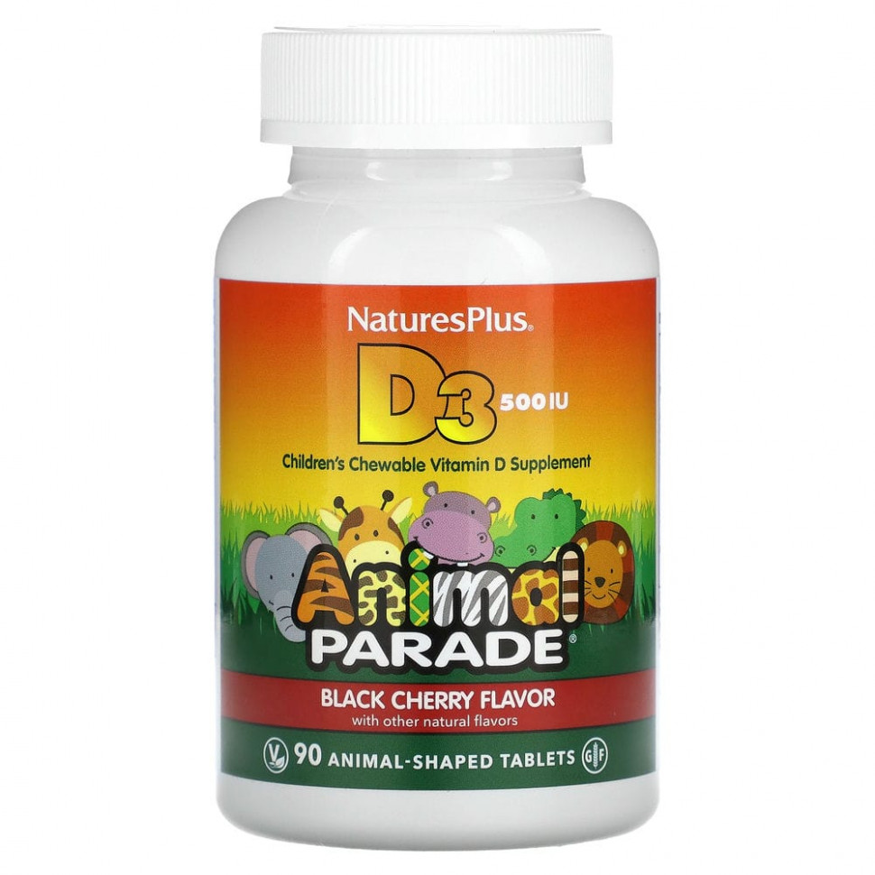   NaturesPlus, Source of Life, Animal Parade,  D3,    , 500 , 90       -     , -  