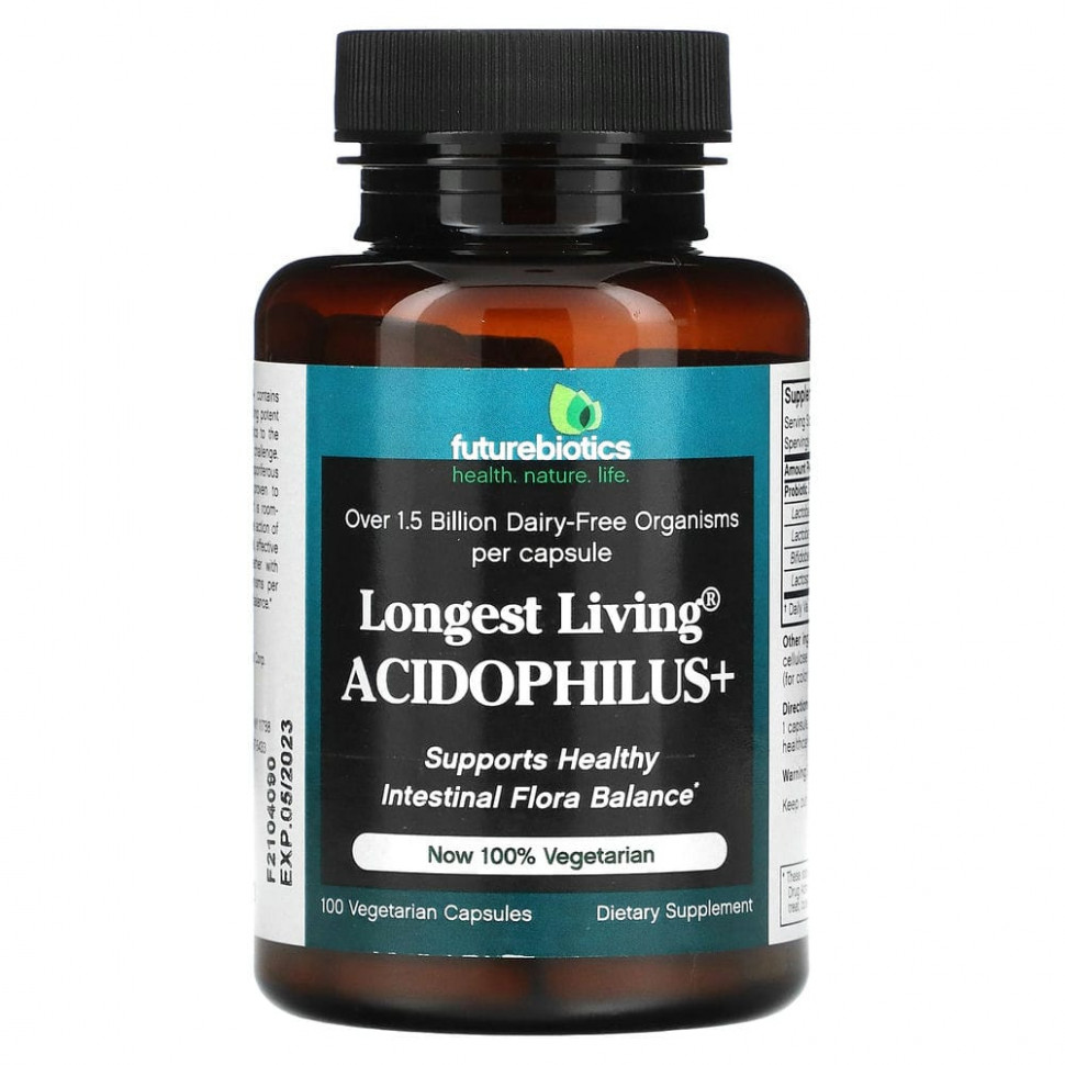   FutureBiotics, Longest Living Acidophilus +, 100     -     , -  