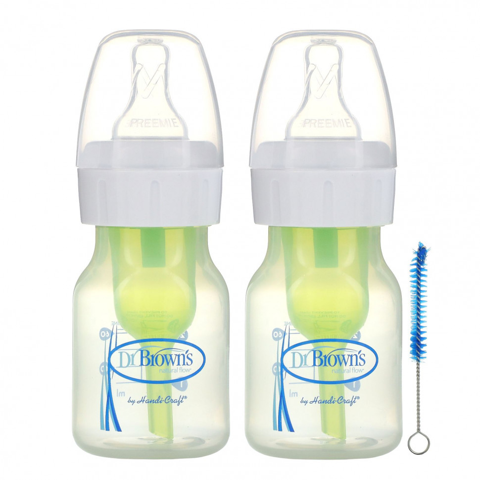   Dr. Brown's, Natural Flow, Anti-Colic Bottle, P/0+Months, 2 Pack, 2 oz (60 ml)Each   -     , -  