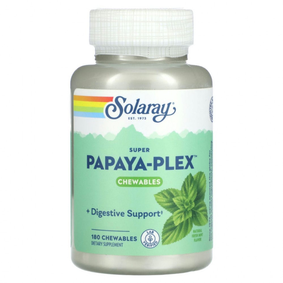   Solaray, Super Papaya-Plex,   , 180     -     , -,   