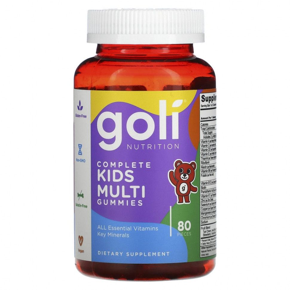   Goli Nutrition, Complete Kids Multi, 80 Pieces   -     , -  