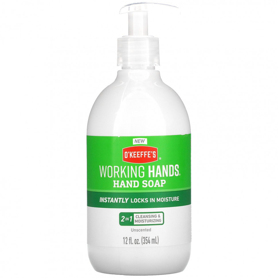   O'Keeffe's, Working Hands Hand Soap, Unscented, 12 fl oz (354 ml)   -     , -  