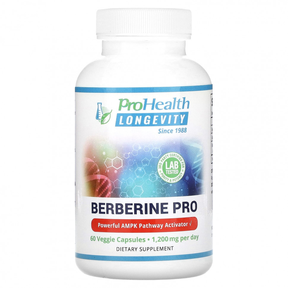   ProHealth Longevity, Berberine Pro, 600 , 60     -     , -  