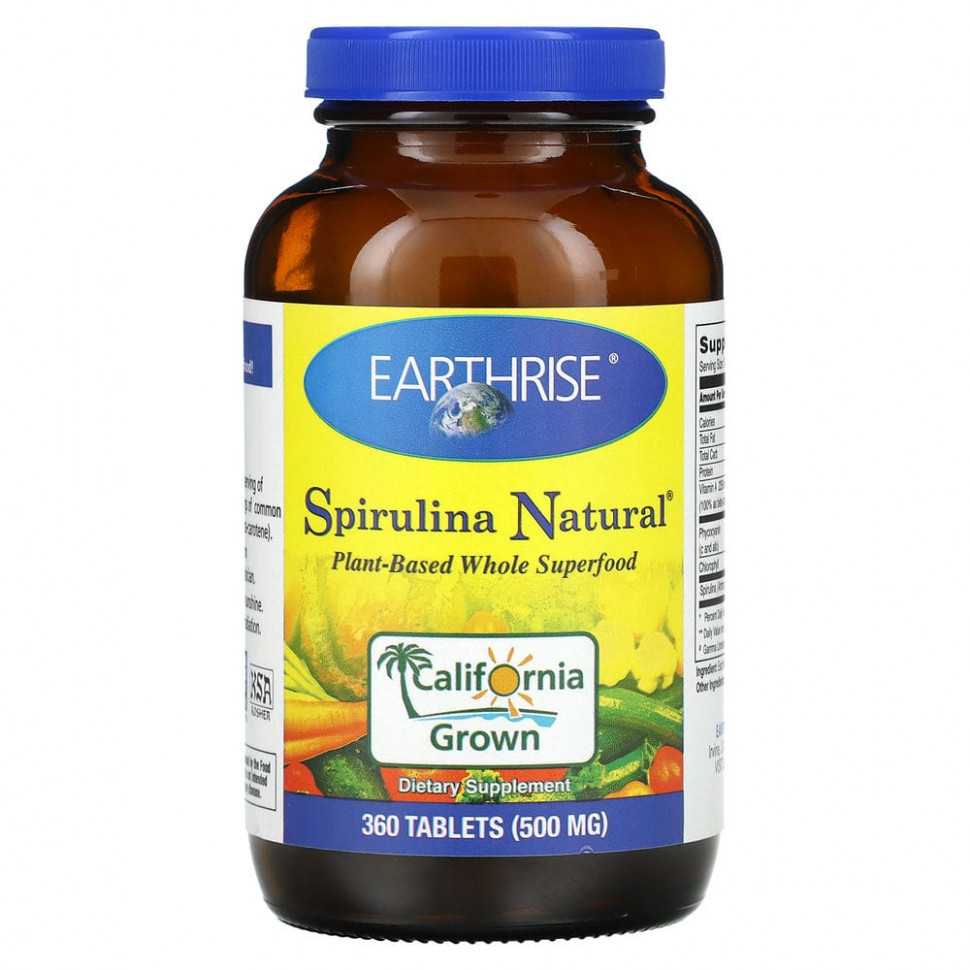   Earthrise, Spirulina Natural,   , 500 , 360    -     , -,   