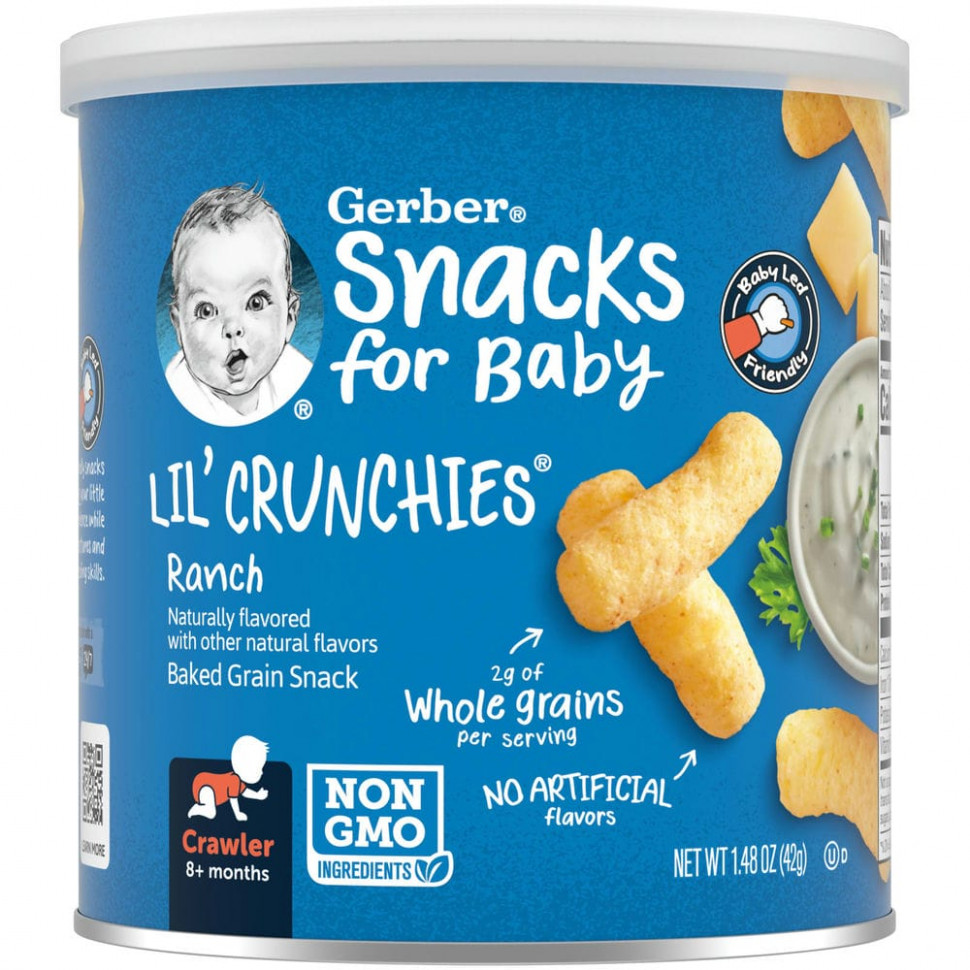   Gerber, Lil 'Crunchies,    ,  8 , , 42  (1,48 )   -     , -  