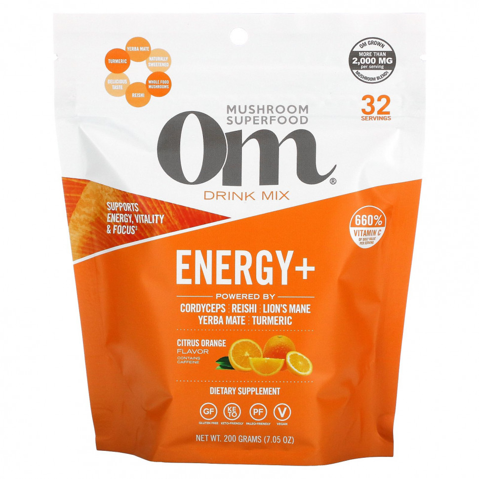   Om Mushrooms, Energy + Drink Mix,   , 200  (7,05 )   -     , -,   