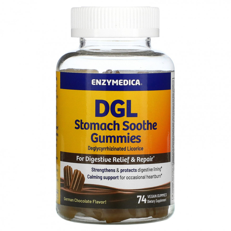   Enzymedica, DGL Stomach Soothe Gummies,  , 74      -     , -  